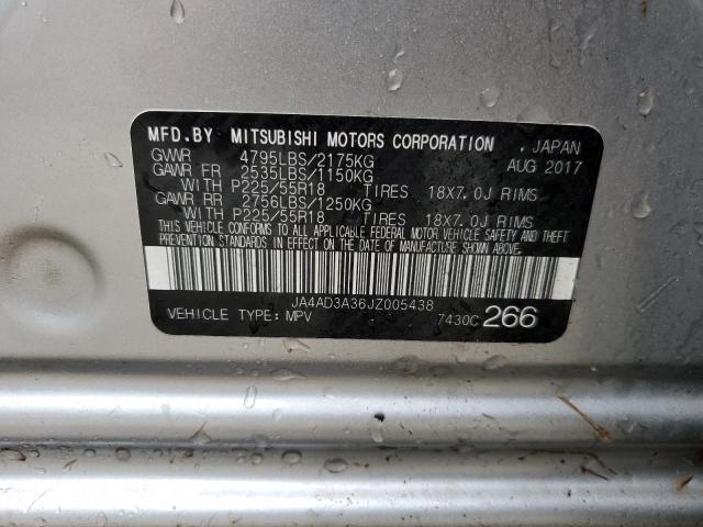 2018 MITSUBISHI OUTLANDER JA4AD3A36JZ005438