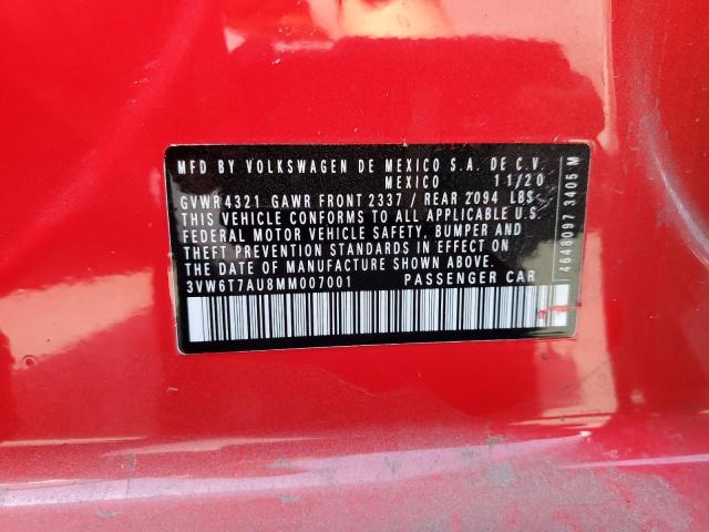 2021 VOLKSWAGEN GTI S 3VW6T7AU8MM007001