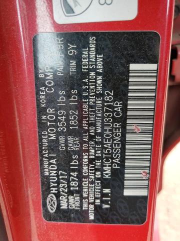 2017 HYUNDAI ACCENT SE KMHCT5AE0HU337182