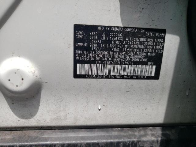 2020 SUBARU OUTBACK PR 4S4BTACC2L3179782