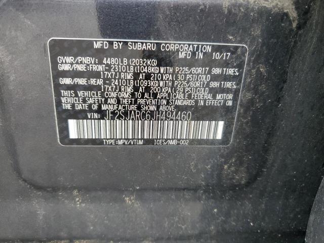 2018 SUBARU FORESTER 2 - JF2SJARC6JH494460