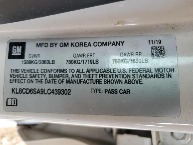 2020 CHEVROLET SPARK 1LT - KL8CD6SA9LC439302