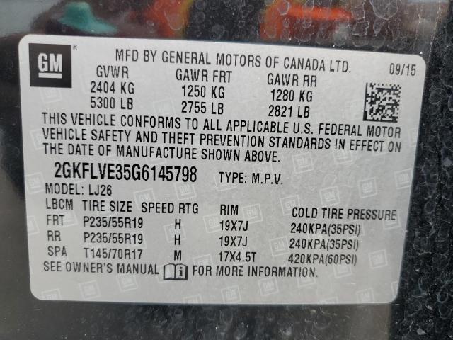 2016 GMC TERRAIN DE 2GKFLVE35G6145798