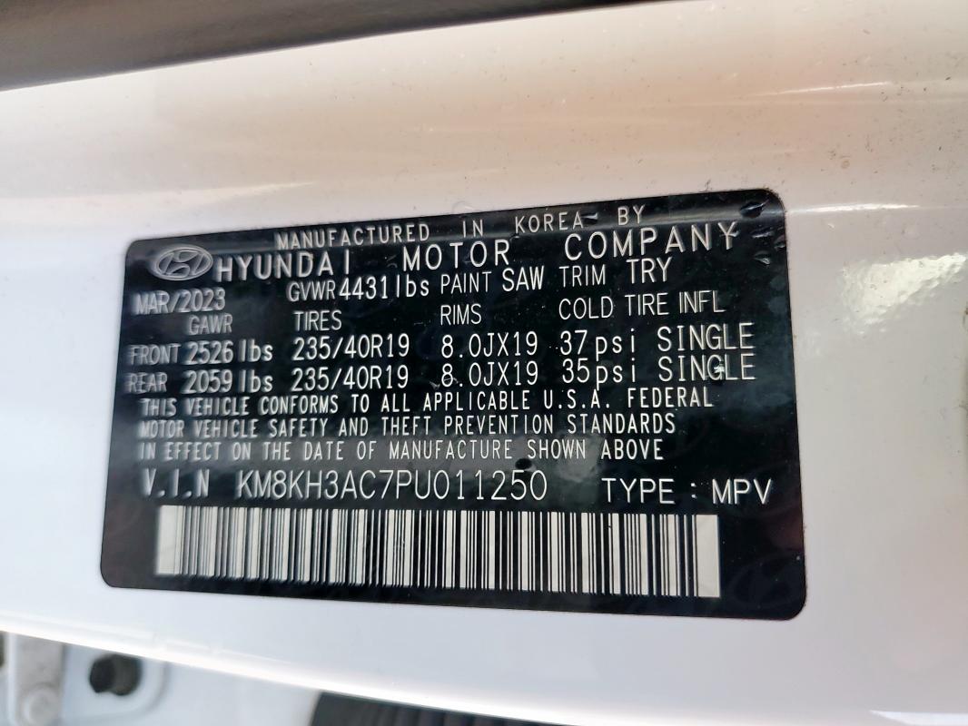 2023 HYUNDAI KONA N BAS KM8KH3AC7PU011250