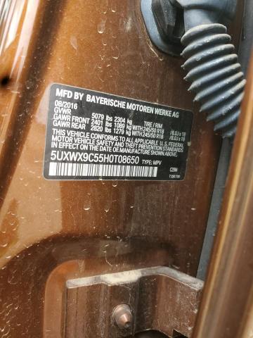 2017 BMW X3 XDRIVE2 - 5UXWX9C55H0T08650