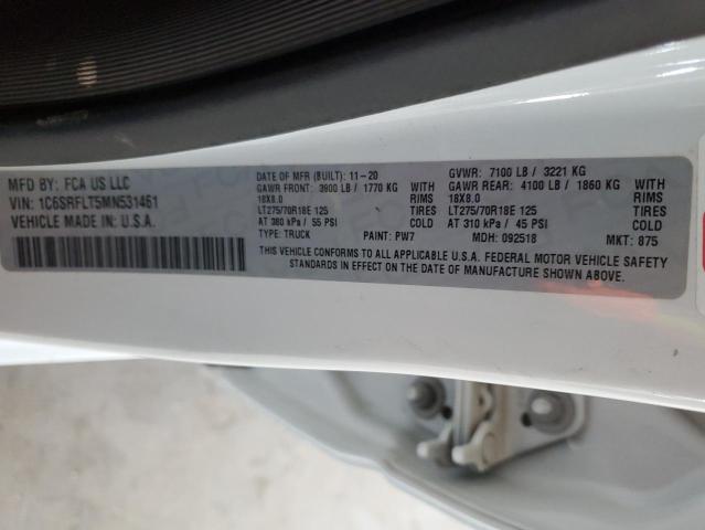 2021 RAM 1500 REBEL 1C6SRFLT5MN531461