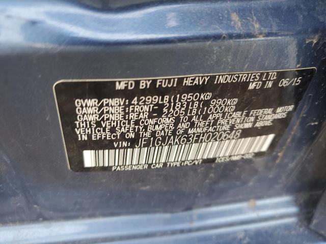 2015 SUBARU IMPREZA PR JF1GJAK63FH020648