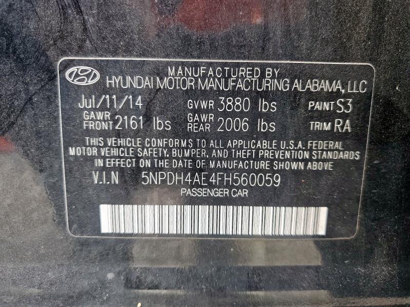 2015 HYUNDAI ELANTRA SE - 5NPDH4AE4FH560059