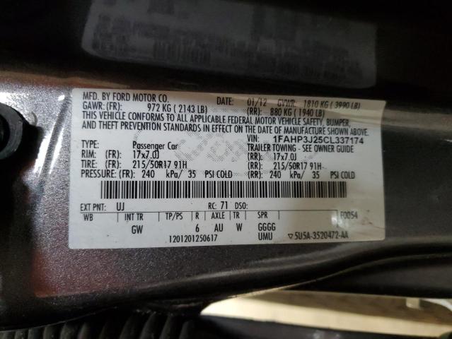 2012 FORD FOCUS TITA #3292468749