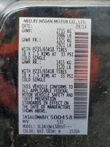 2015 INFINITI QX60 - 5N1AL0MN8FC500458