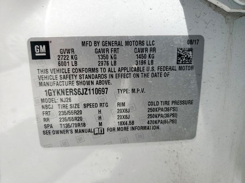 2018 CADILLAC XT5 PREMIU 1GYKNERS6JZ110697