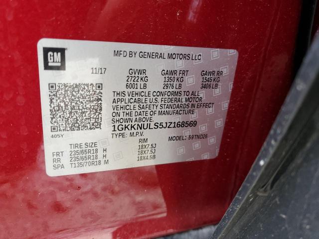 2018 GMC ACADIA SLT 1GKKNULS5JZ168569