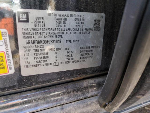 2015 BUICK ENCLAVE - 5GAKRAKD9FJ231049