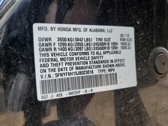 2018 HONDA PILOT LX 5FNYF6H15JB023018