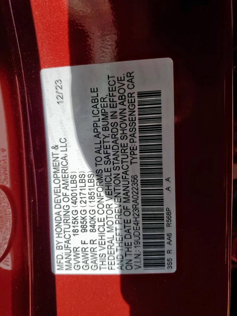 2024 ACURA INTEGRA - 19UDE4H23RA022356