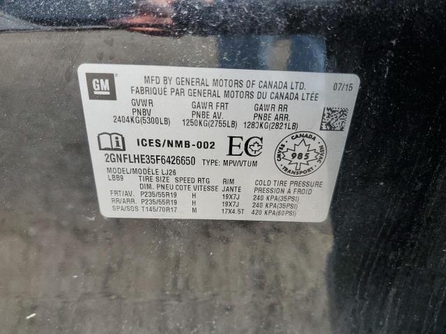 2015 CHEVROLET EQUINOX LT - 2GNFLHE35F6426650