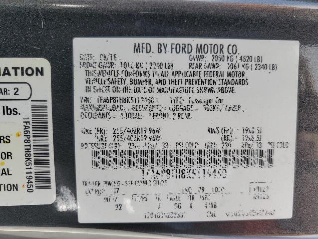 2019 FORD MUSTANG 1FA6P8TH8K5119450