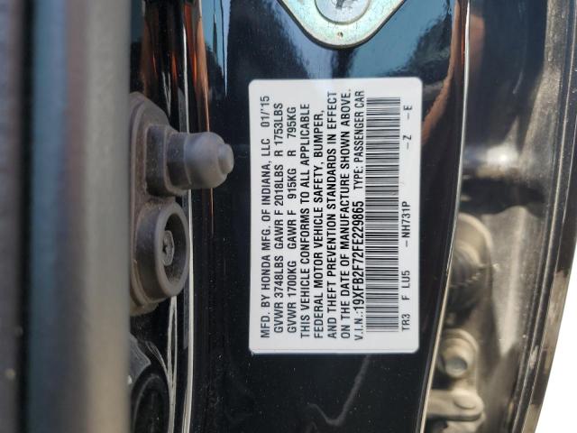 2015 HONDA CIVIC SE 19XFB2F72FE229865