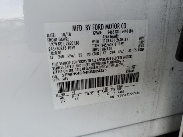 2019 FORD EDGE SE 2FMPK4G94KBB24225