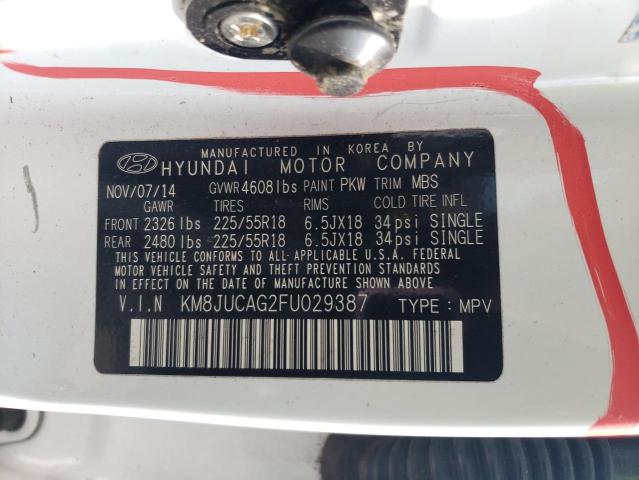 2015 HYUNDAI TUCSON LIM KM8JUCAG2FU029387