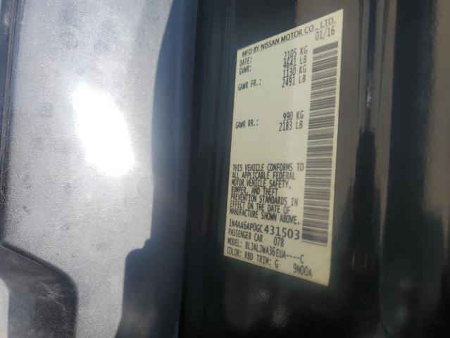 2016 NISSAN MAXIMA 3.5 - 1N4AA6AP0GC431503