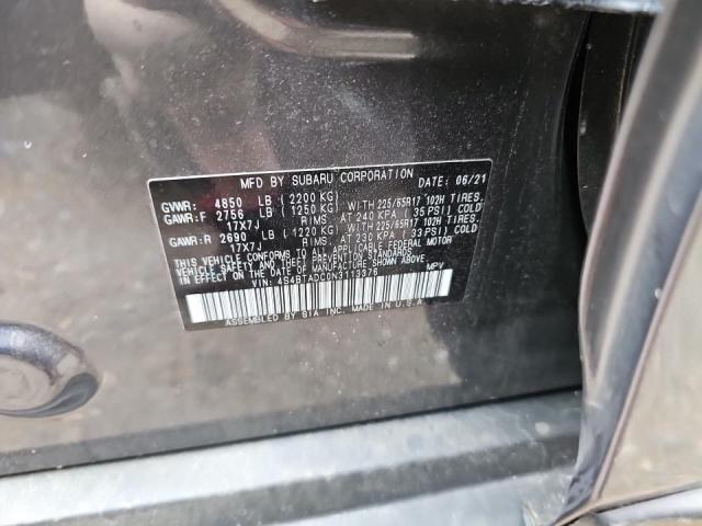 2022 SUBARU OUTBACK PR 4S4BTADC0N3113376