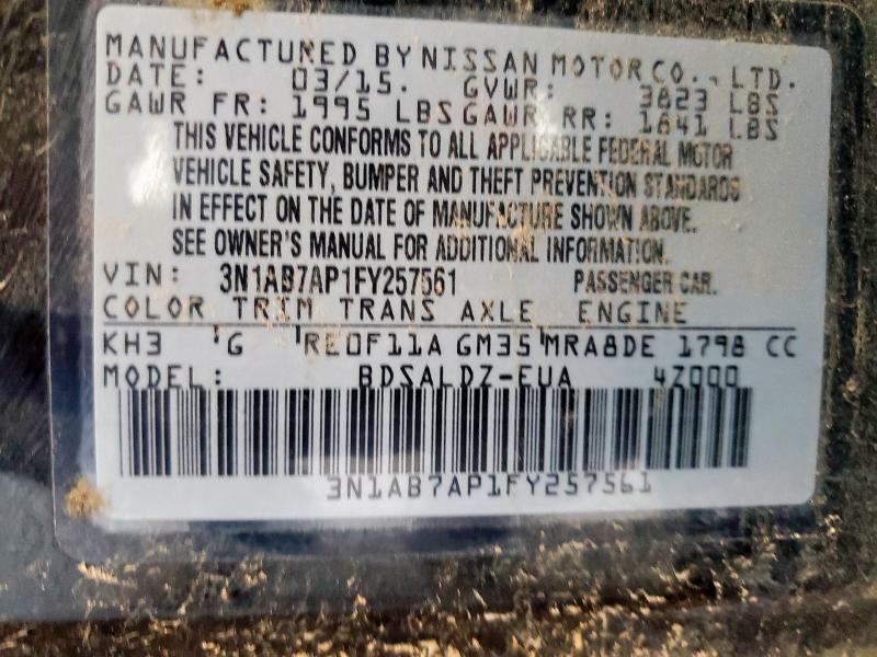 2015 NISSAN SENTRA S - 3N1AB7AP1FY257561