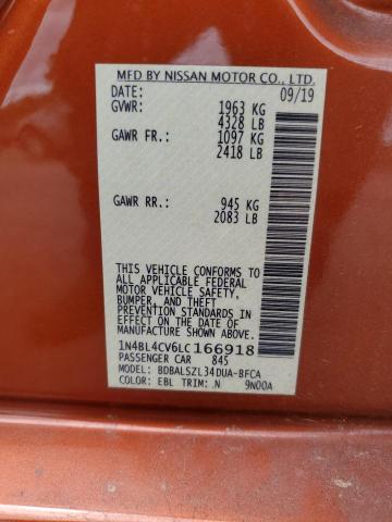 2020 NISSAN ALTIMA SR 1N4BL4CV6LC166918