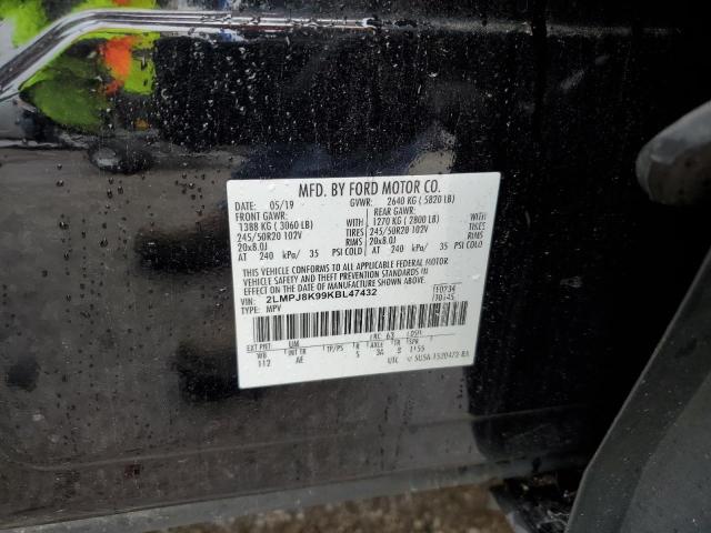 2019 LINCOLN NAUTILUS SELECT 2LMPJ8K99KBL47432
