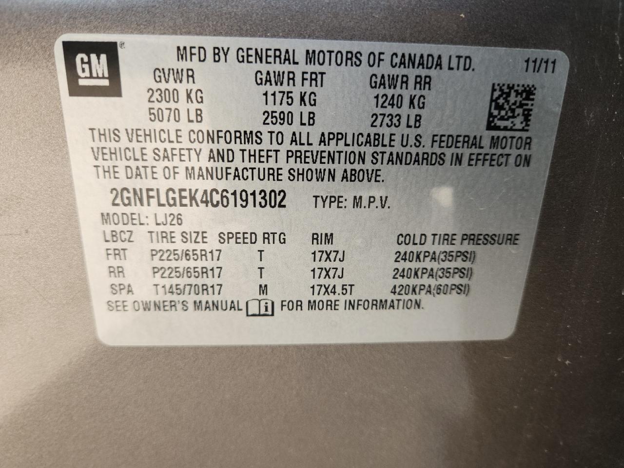 Lot #3235867062 2012 CHEVROLET EQUINOX LTZ