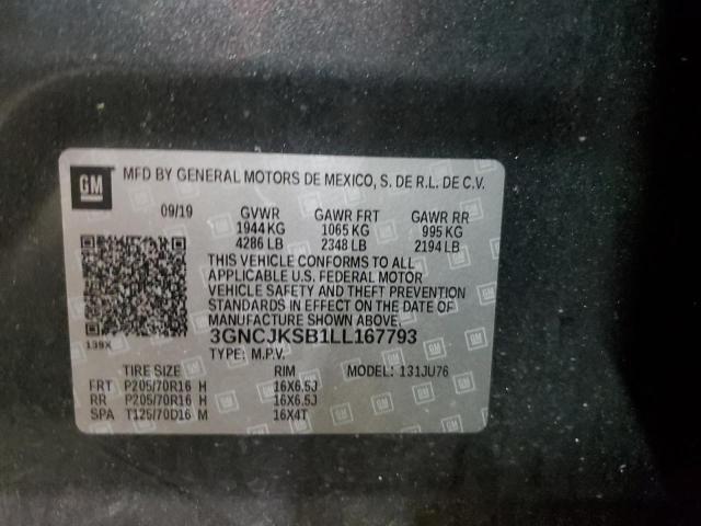 2020 CHEVROLET TRAX LS 3GNCJKSB1LL167793