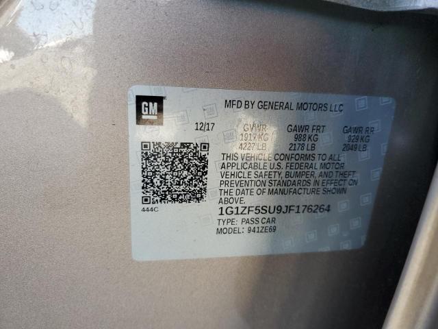 2018 CHEVROLET MALIBU HYB 1G1ZF5SU9JF176264