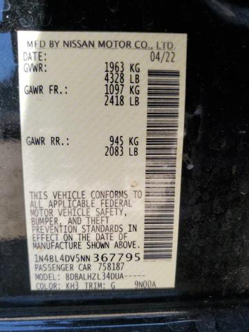 2022 NISSAN ALTIMA SV 1N4BL4DV5NN367795