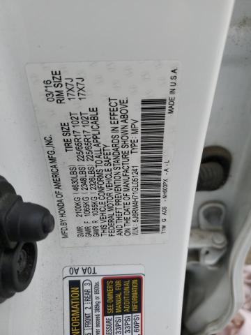 2016 HONDA CR-V EXL 5J6RM4H71GL051241