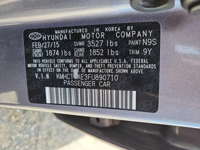 2015 HYUNDAI ACCENT GLS KMHCT4AE3FU890710