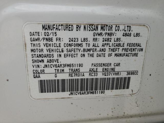 2015 INFINITI Q40 JN1CV6AR3FM651190