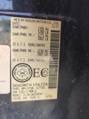 2018 NISSAN MURANO S 5N1AZ2MH7JN106726