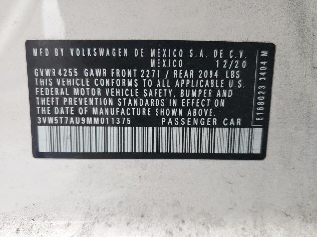 2021 VOLKSWAGEN GTI S 3VW5T7AU9MM011375