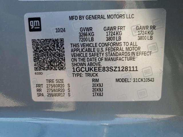 2025 CHEVROLET SILVERADO - 1GCUKEE83SZ128111