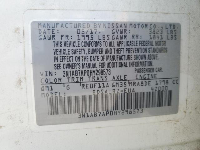2017 NISSAN SENTRA S - 3N1AB7AP0HY298573