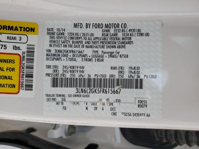 2015 LINCOLN MKZ 3LN6L2GK5FR615667