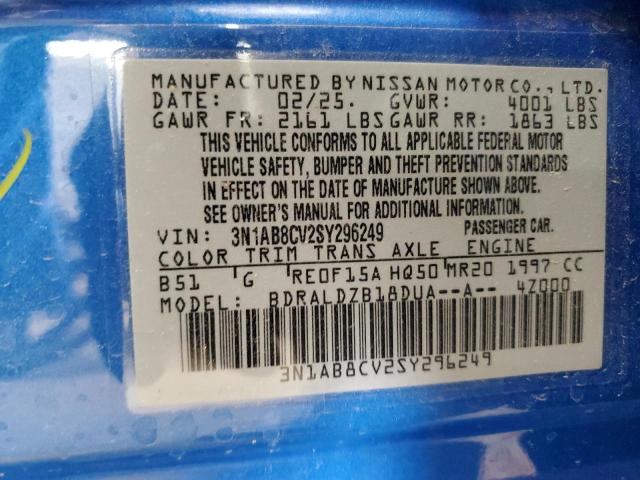 2025 NISSAN SENTRA SV 3N1AB8CV2SY296249
