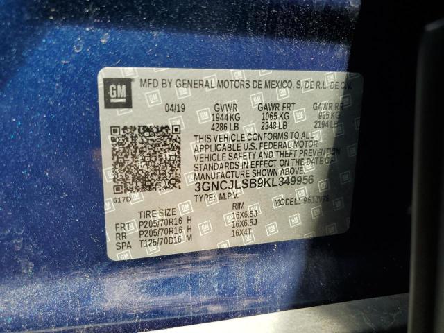 2019 CHEVROLET TRAX 1LT - 3GNCJLSB9KL349956