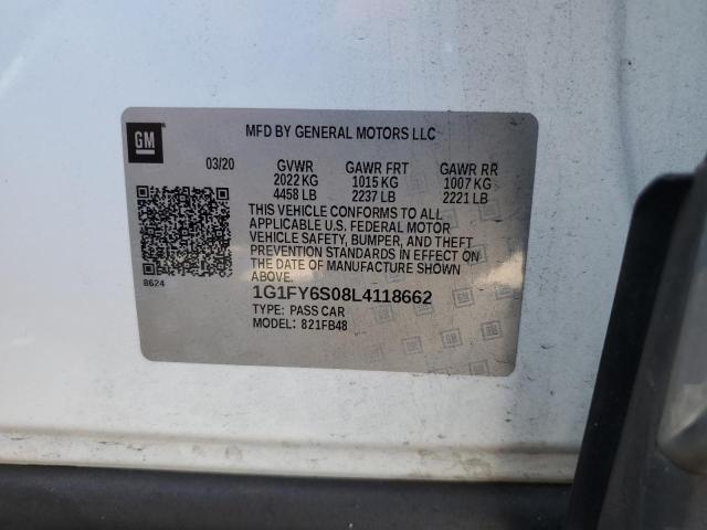 2020 CHEVROLET BOLT EV LT 1G1FY6S08L4118662