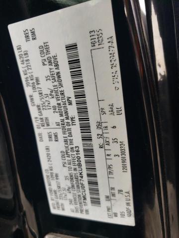 2019 FORD ESCAPE S 1FMCU0F74KUB00163