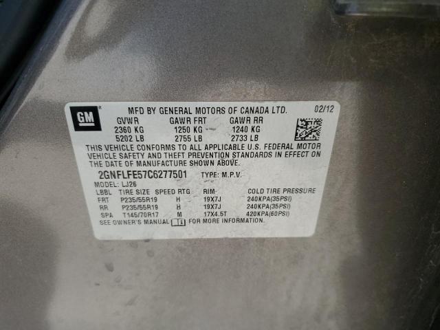2012 CHEVROLET EQUINOX LT - 2GNFLFE57C6277501