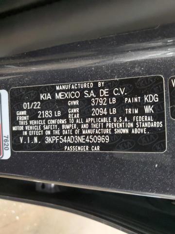 2022 KIA FORTE GT L - 3KPF54AD3NE450969