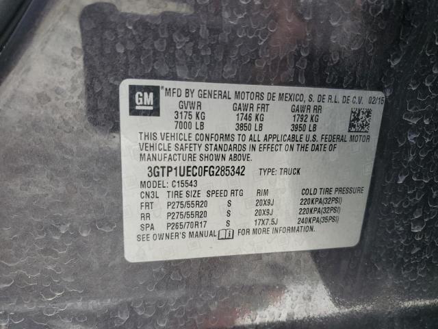 2015 GMC SIERRA C15 3GTP1UEC0FG285342