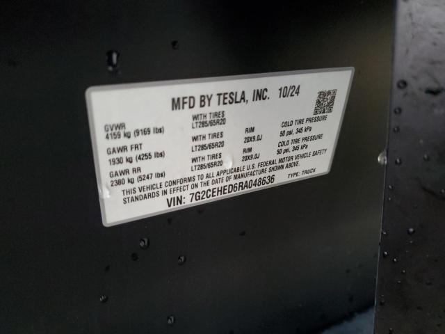2024 TESLA CYBERTRUCK 7G2CEHED6RA048636