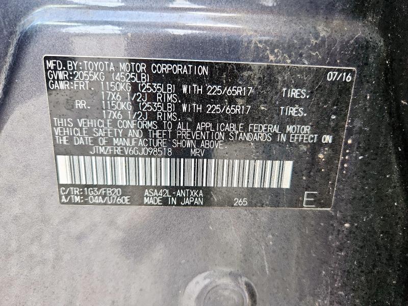 2016 TOYOTA RAV4 LE - JTMZFREV6GJ098518